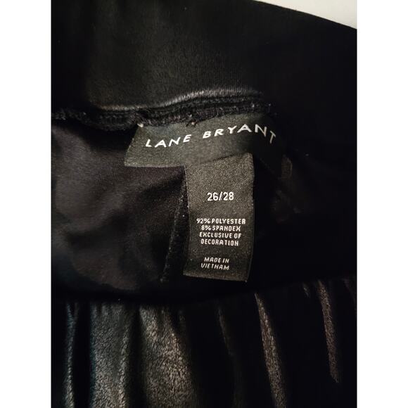 Lane Bryant pull on pants Stretch Black Shimmer Sequin Stripe Super Cute 26/28 - Picture 6 of 7